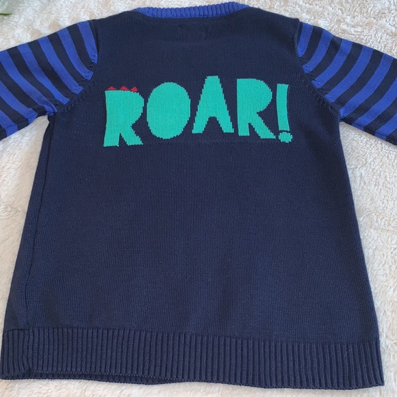 NWOT Primark Dinosaur Sweater 18-24M Navy Green Red - Picture 2 of 9